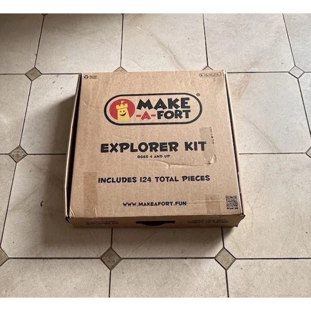 Make-A-Fort Explorer Kit 124pcs, Educational Playset for Kids 4+
